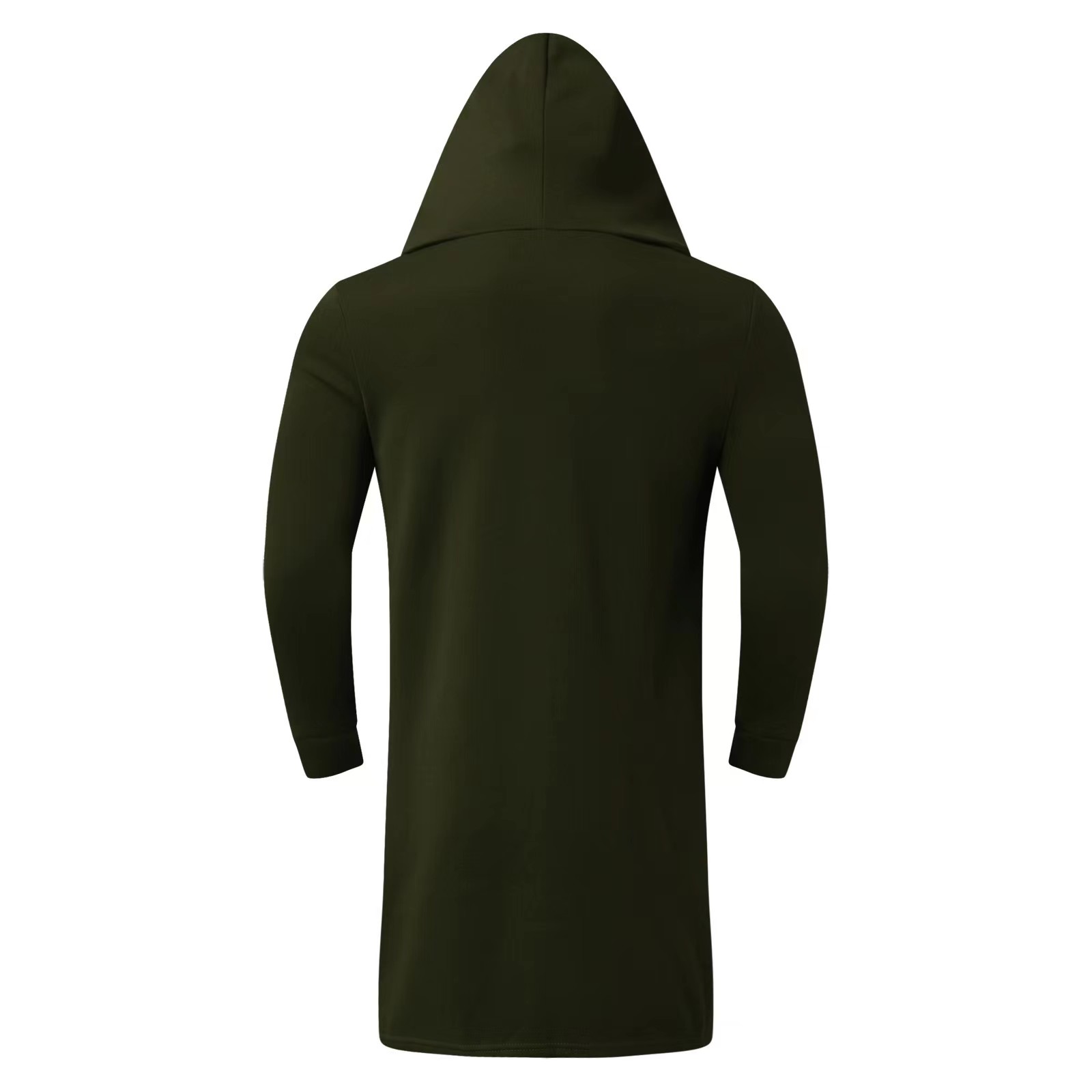 Poncho à capuche pour hommes, vêtements amples, mi-long, solide, Punk, manches longues, manteau épais et chaud, Cardigan, cape, automne hiver
