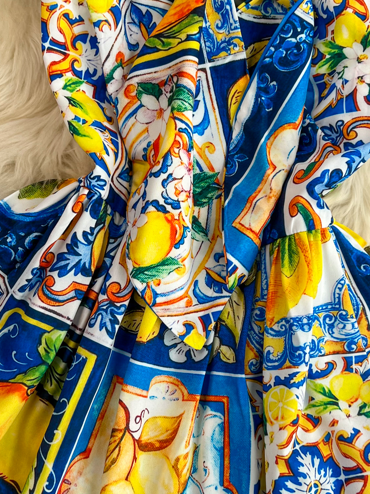 Robe Longue de Plage Française pour Femme, Col en V, Coupe Trapèze, Imprimé Floral, Éducatif, Été