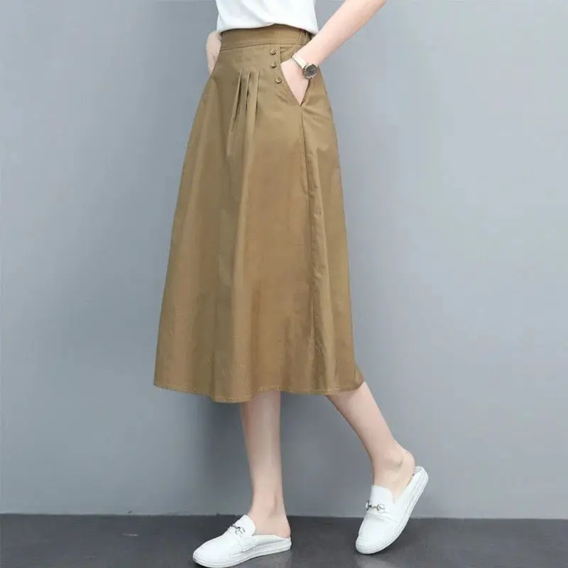 Jupe trapèze de style coréen pour femmes, Harajuku Premium, Streetwear chic et élégant, Esthétique modeste, Mode féminine, V