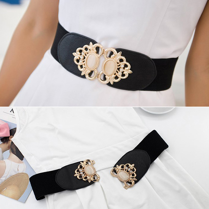 Robe extensible élastique rétro pour femme, taille étroite, mode, environnement, accessoires, 1 pièce