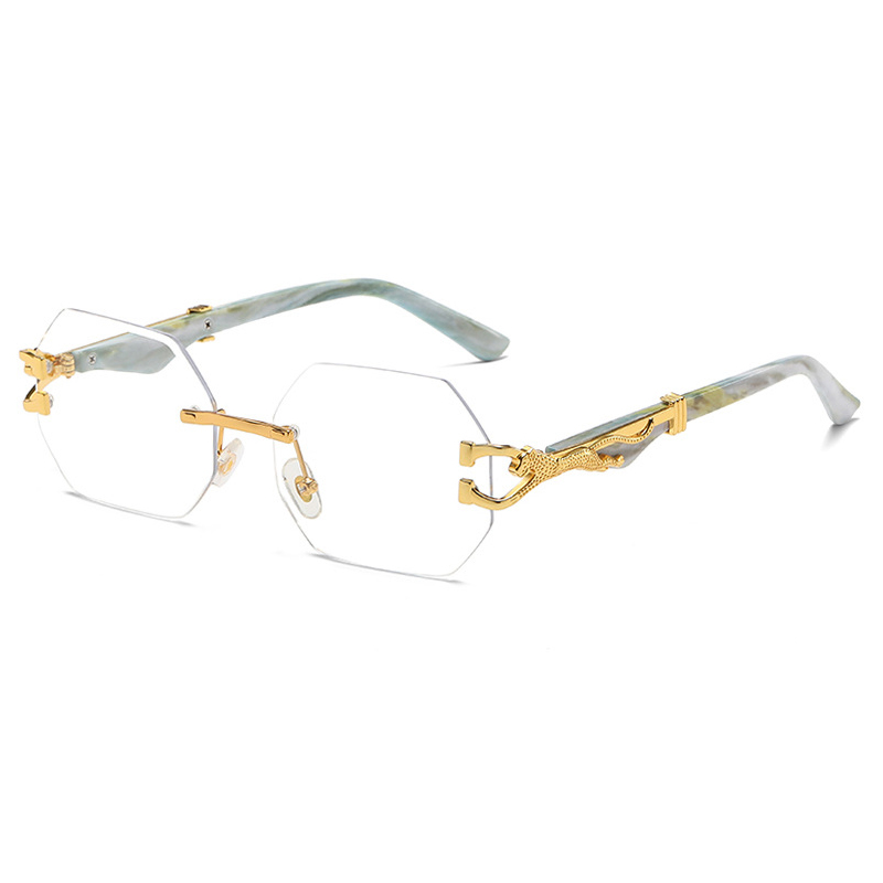 Lunettes de soleil léopard pour femmes et hommes, lunettes de soleil vintage, lunettes de soleil design de marque de luxe, protection UV400, lunettes à monture polygonale