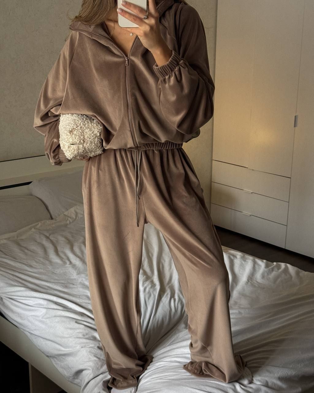 Nouvel ensemble décontracté pour femmes : cardigan zippé à manches longues de couleur unie, pantalon de sport ajusté, pantalon long, vêtements pour femmes