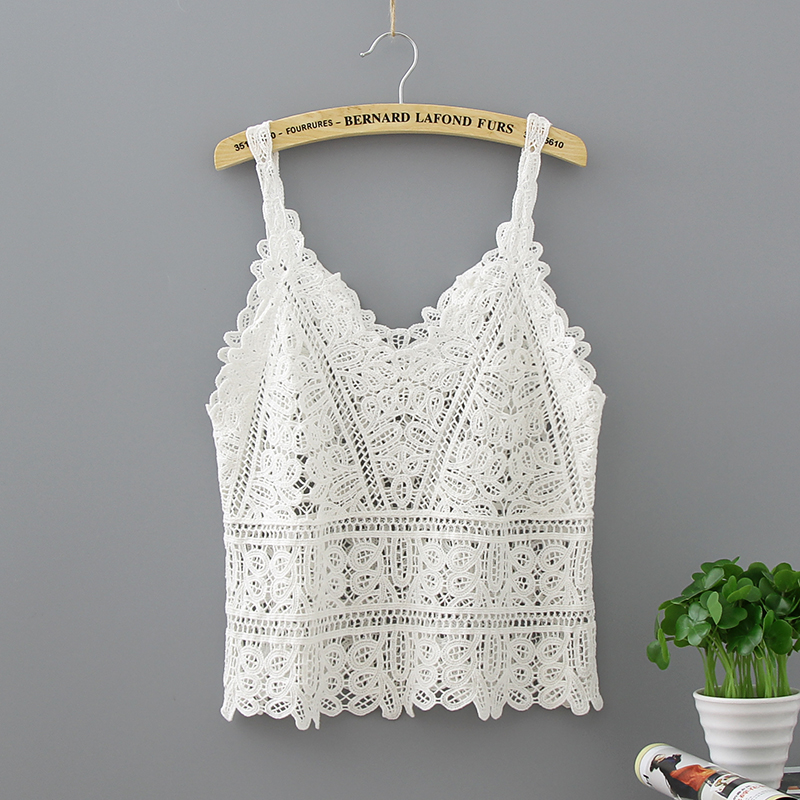 Débardeur en coton au Crochet pour Femme, Sexy, tricoté, ajouré, haut court, Vintage, dos nu, Camisole, vêtements d'été, 2026