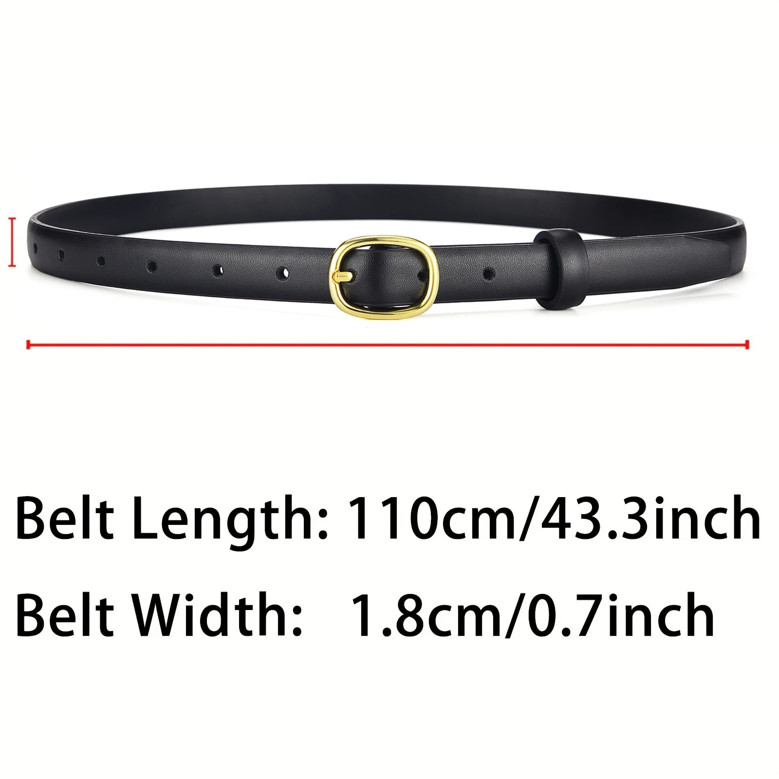 Ceinture en cuir PU souple pour femme, ceinture fine polyvalente, ceinture en jean, cadeau pour petite amie, tendance, or, mode décontractée