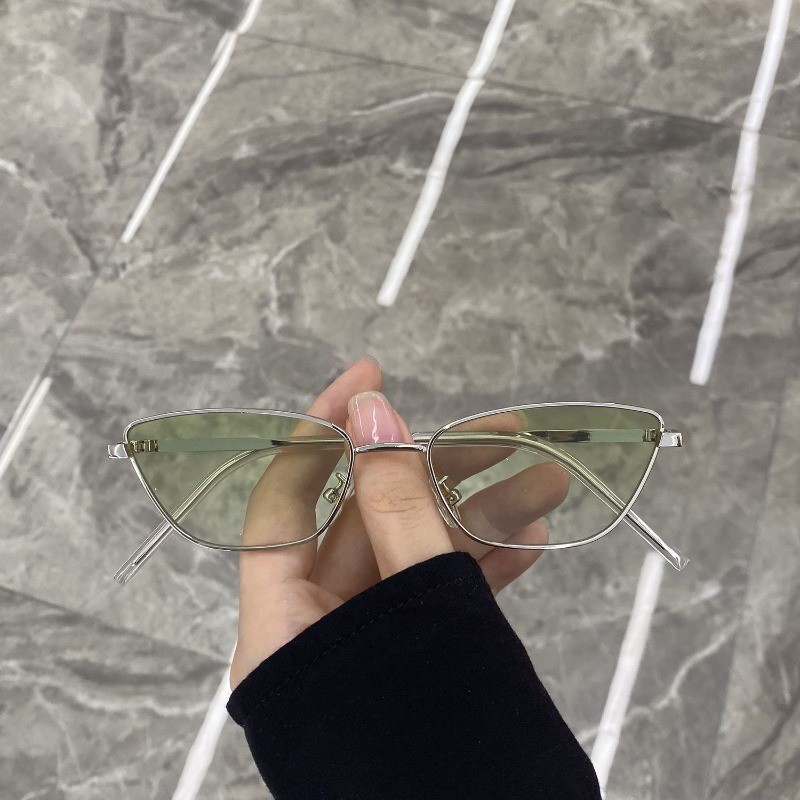 Lunettes de soleil œil de chat pour femmes, classiques, anti-reflets, monture carrée en métal, style vintage, pour la conduite, protection UV400