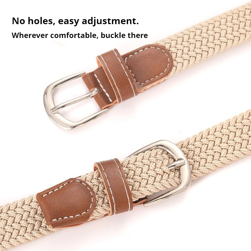 Ceinture élastique et tissée pour femme, polyvalente et décontractée, en denim, pour homme et femme