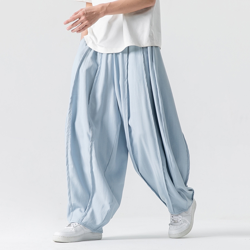 Pantalon à Jambes Larges pour Homme, Sarouel, Couleur Unie, Harajuku, Streetwear, Décontracté, Unisexe, FJPlus, Taille 5XL