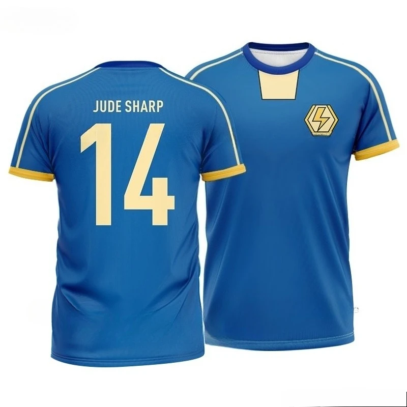 Maillot Vintage Inazuma Eleven Kaio, T-shirt de Cosplay Anime imprimé en 3D, uniforme d'équipe de Football pour enfants, haut de Sport d'été pour hommes et femmes
