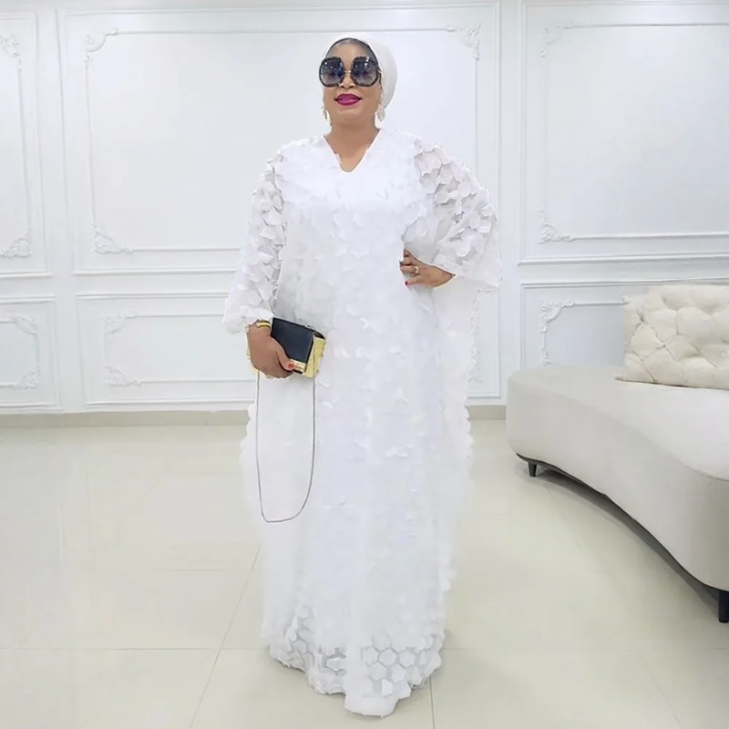 Abayas pour femmes dubaï africain musulman mode Robe en mousseline de soie Caftan Marocain robes de soirée Boubou Robe Djellaba Femme