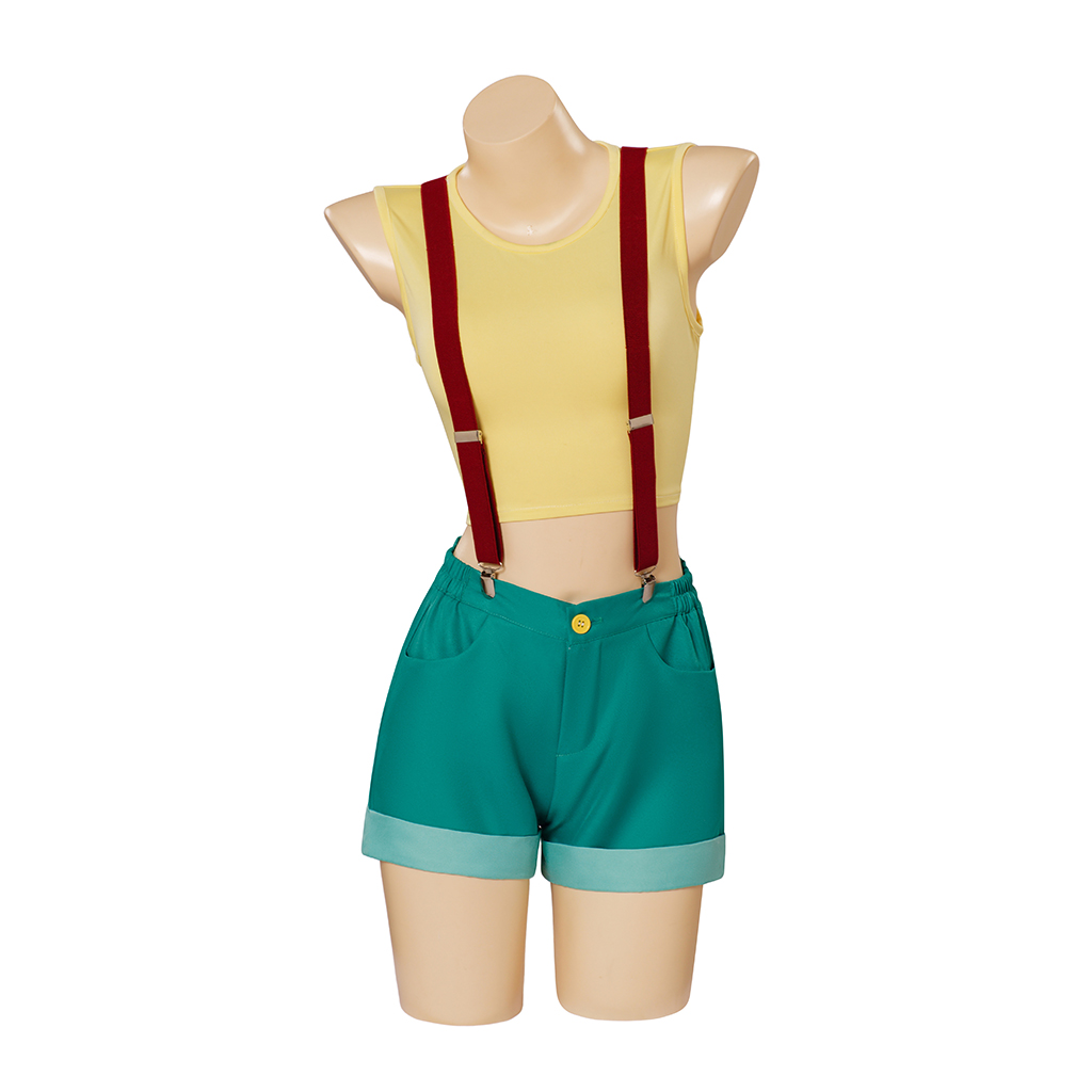 Costume de cosplay Anime Misty, tenue décontractée pour femmes, fête d'Halloween, carnaval, haut jaune et short