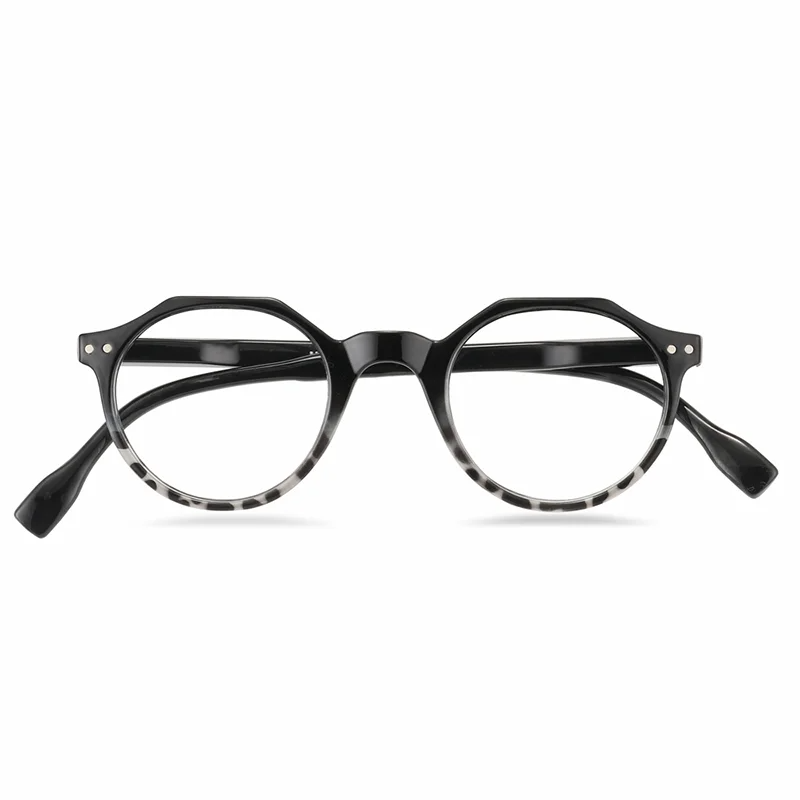 Lunettes de lecture rondes pour femmes, Anti-lumière bleue, sur Prescription, grand cadre, hypermétropie, fausses lunettes + 0 + 3.5