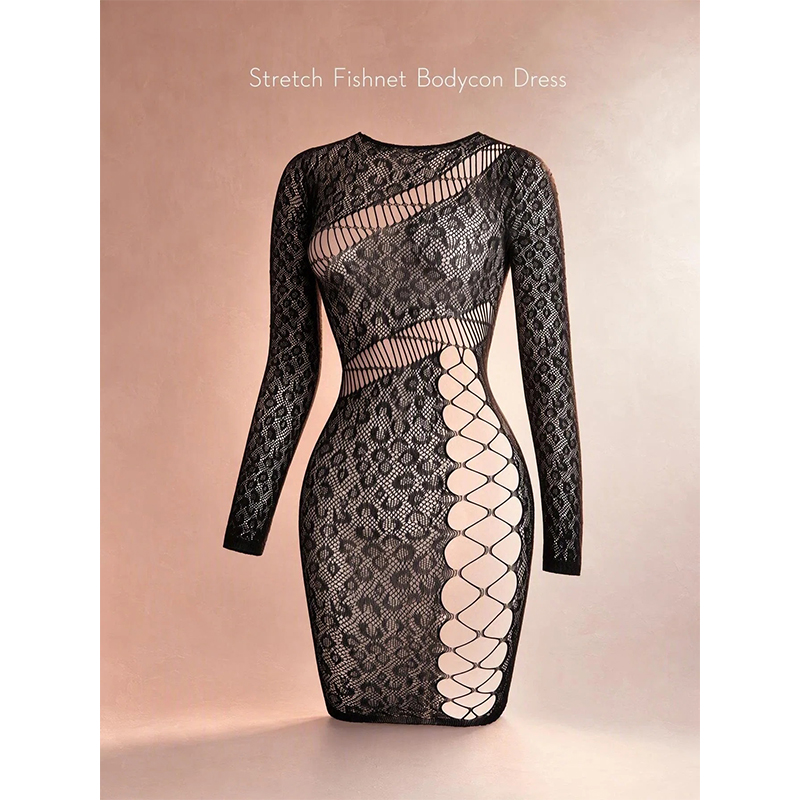 Robe moulante ajourée en résille pour la plage, maillot de bain transparent en maille pour femme, idéal pour l'été et les festivals