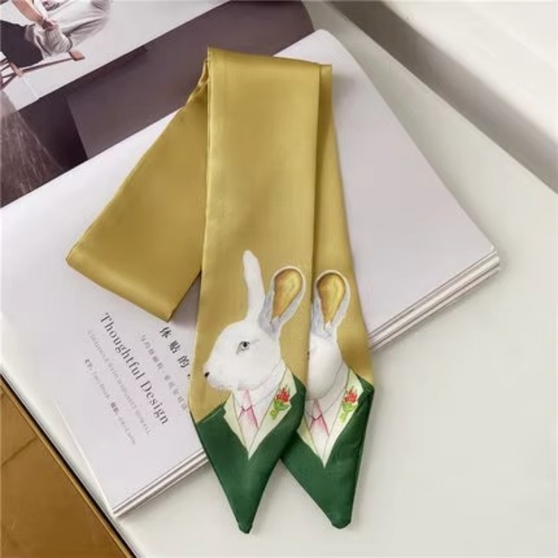 Nouveau Style décoration femmes imprimé style Animal écharpe affaires Europe et amérique petit foulard foulards en soie écharpe maigre