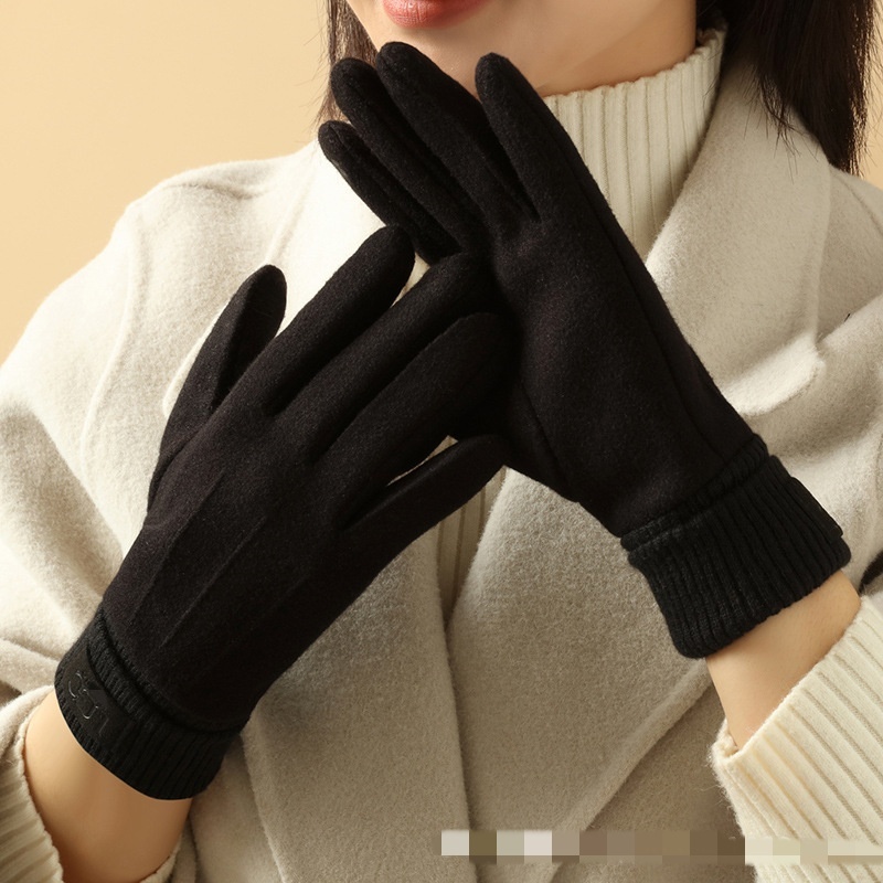 Gants d'hiver en cachemire pour femmes, gants chauds pour écran tactile, gants pour hommes, protection contre le froid en extérieur, gants de cyclisme épais à doigts complets