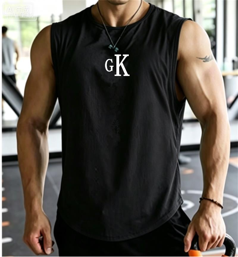 Débardeur Homme Gk 2026 Nouveau Modèle – Maillot de Sport Sans Manches en Polyester Respirant à Séchage Rapide pour Entraînement et Basketball
