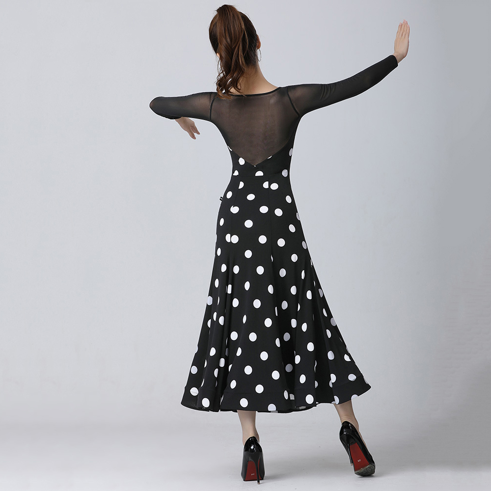 Robe de danse de salon élégante pour femmes, vêtements de valse standard nationale, grande balançoire, tango, performance moderne, costume de scène