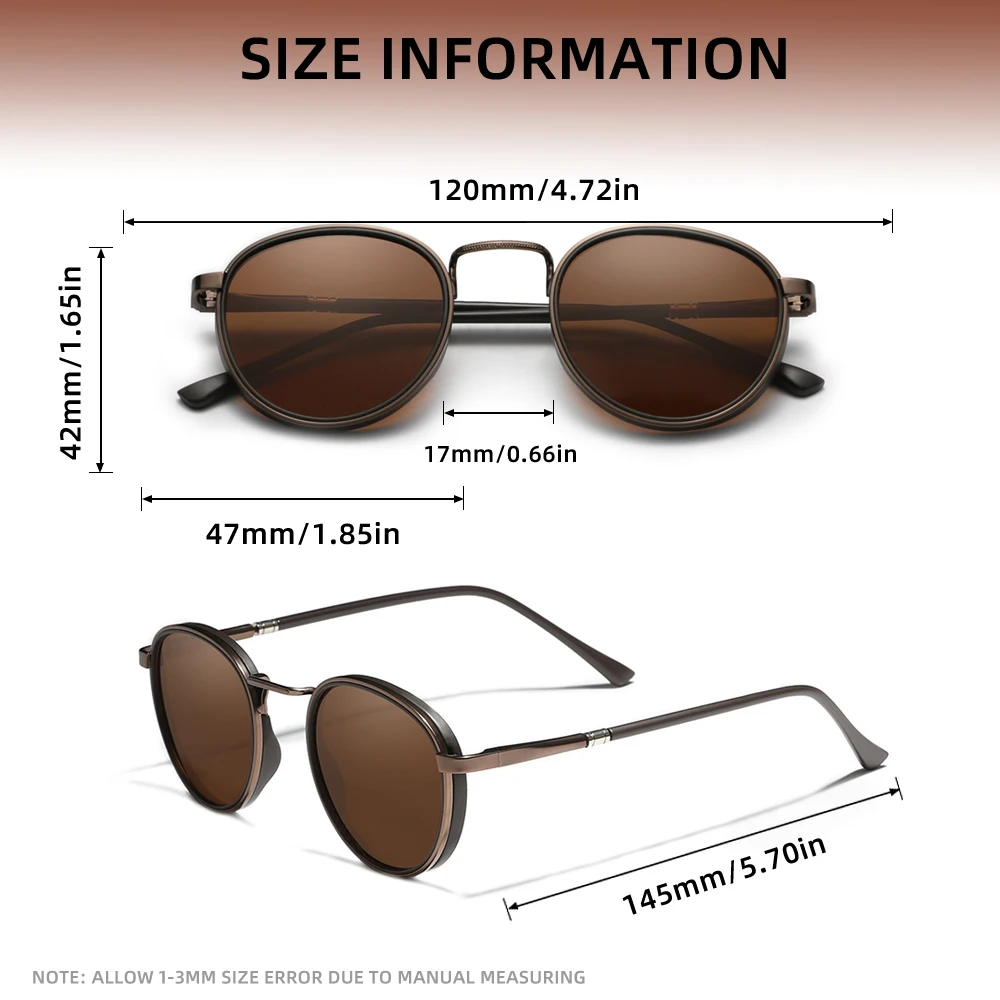 Lunettes de soleil populaires à monture ronde pour hommes, anti-éblouissement, tendance, polarisées, design UV400, lunettes vintage pour femmes