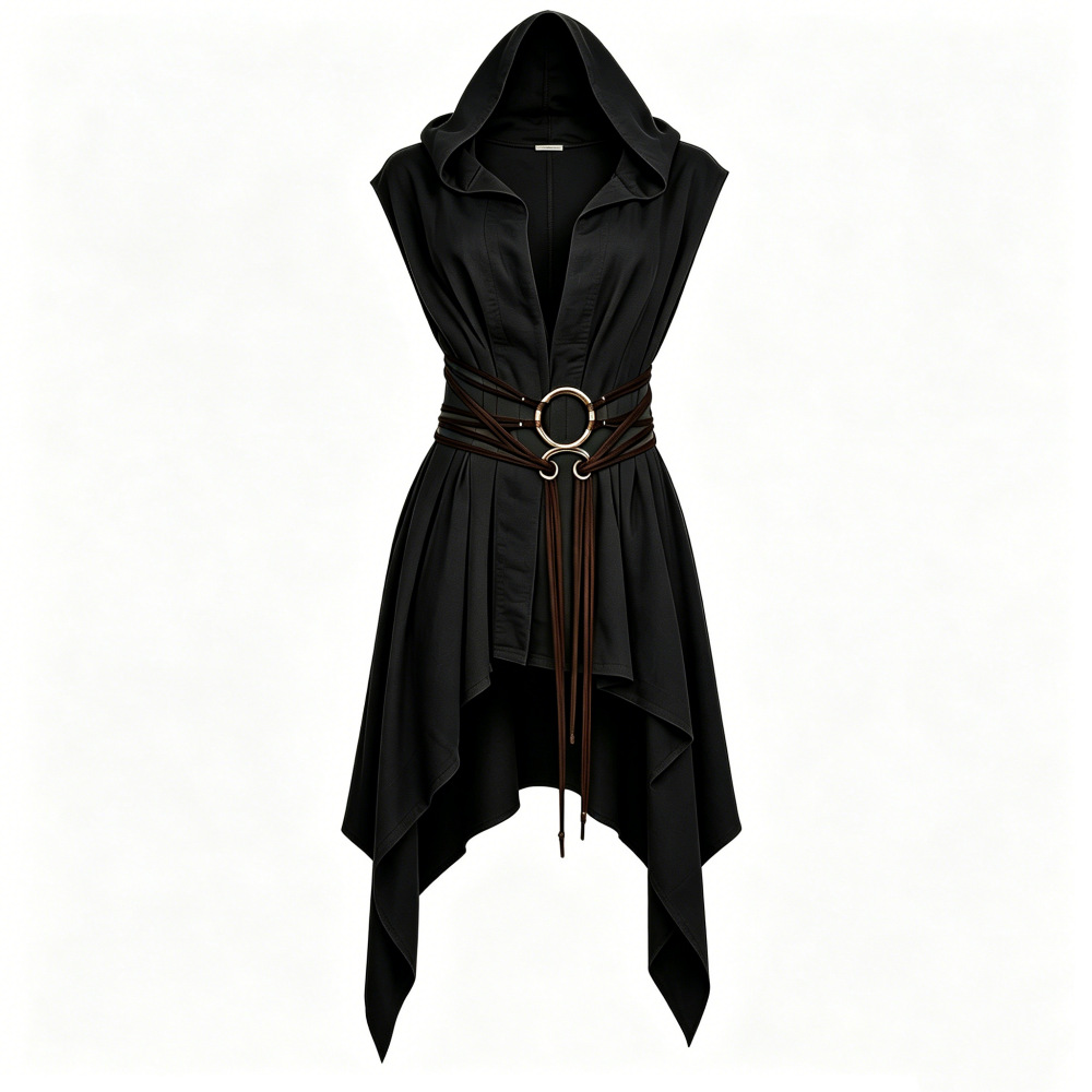 Tunique médiévale sans manches, cape irrégulière, tenue de couple, Costume unisexe pour hommes et femmes, déguisement de fête d'halloween