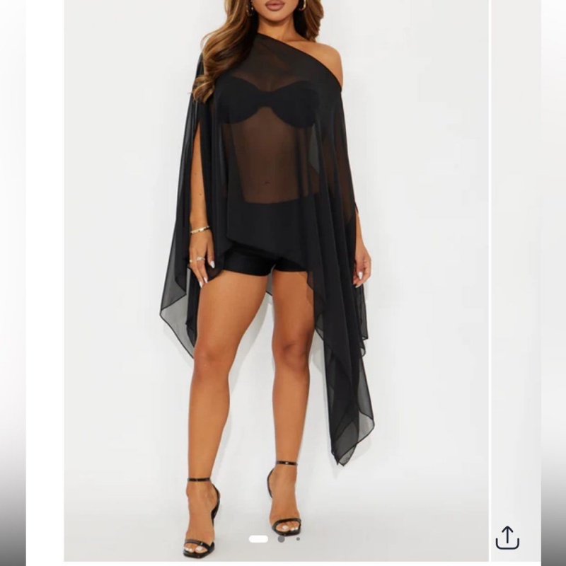 Châle en mousseline pour femme, voile transparent asymétrique fluide, cape de protection, poncho, élégant, pour mariée