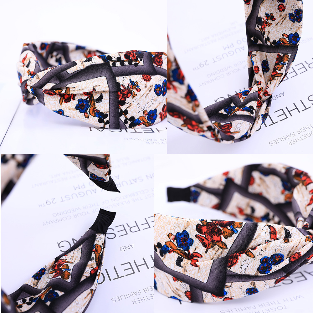 Mode imprimé léopard bandeau large croix femmes bandeau élastique arc cheveux cerceau bandes lunette haut noeud filles cheveux accessoires