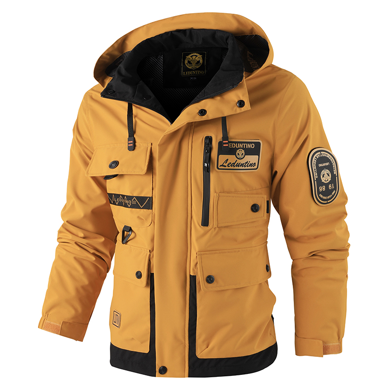 Extérieur hommes confort détachable chapeau solide hauts printemps automne simplicité coupe-vent manteau décontracté nouvelle mode polyvalent veste hommes