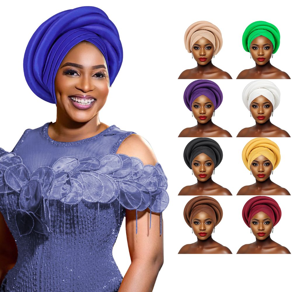 Mode soie brute femmes africaines Turban enveloppement torsadé tresse chapeaux Turban casquette élastique respirant bandeau dame africaine