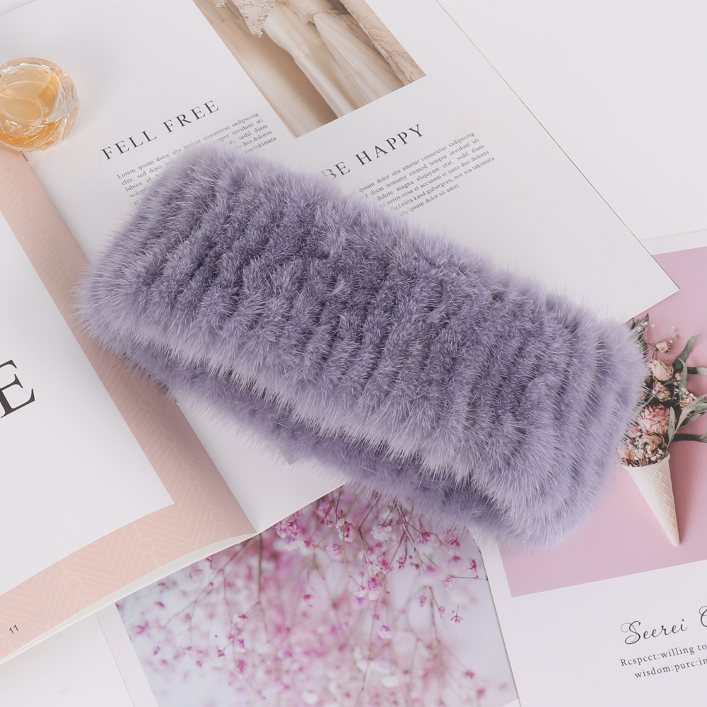 Nouvelle Collection Hiver 2026 : Bandeau-Écharpe en Véritable Fourrure de Vison Naturelle pour Filles et Femmes, Chaud et de Qualité, Tricoté et Élastique