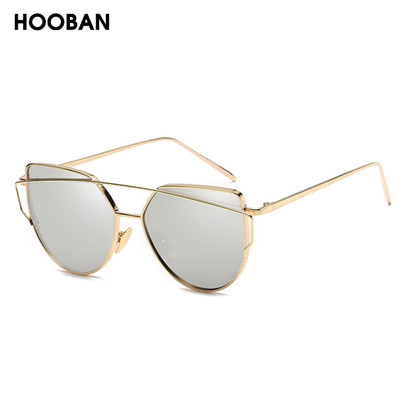 Lunettes de soleil œil de chat classiques pour femmes, mode métal, grand œil de chat, Vintage, miroir, Oculos UV400
