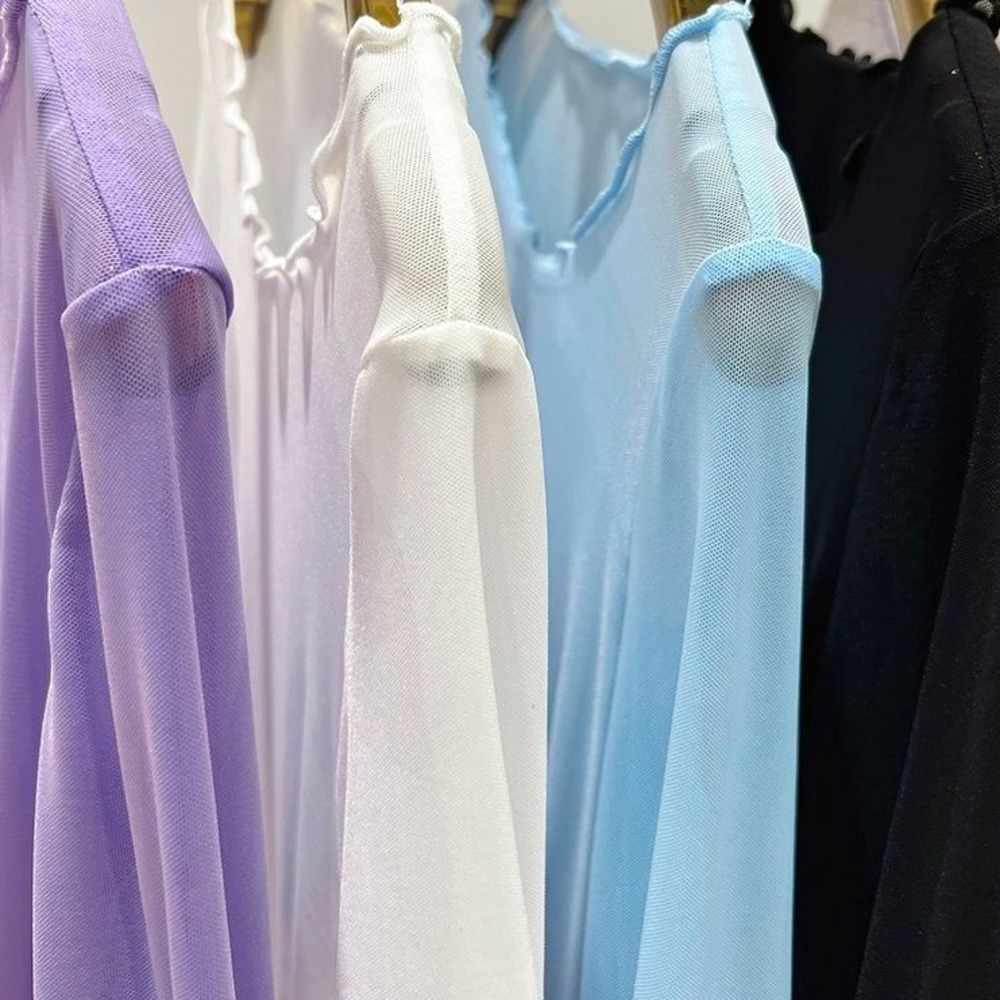 Ice InjMesh-Chemisier astronomique pour femme, T-shirt à manches longues, Vêtements d'été, Crème solaire, Bord Aura étranger, Tulle sexy