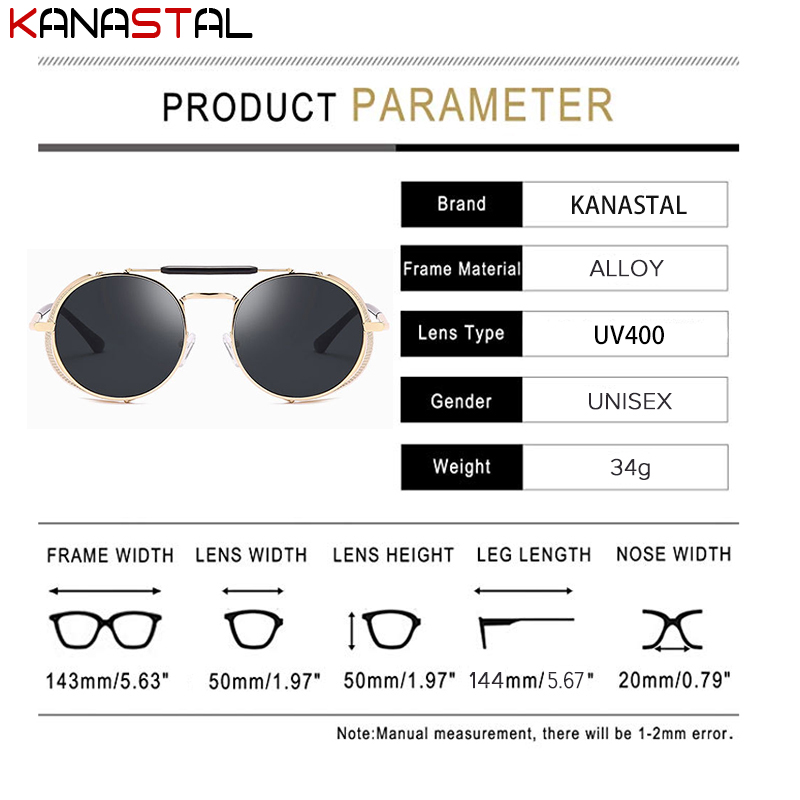 Lunettes de soleil de Protection UV pour hommes, Steampunk, rétro, monture ronde en métal, verres miroir gothiques pour femmes, lunettes de fête à la mode