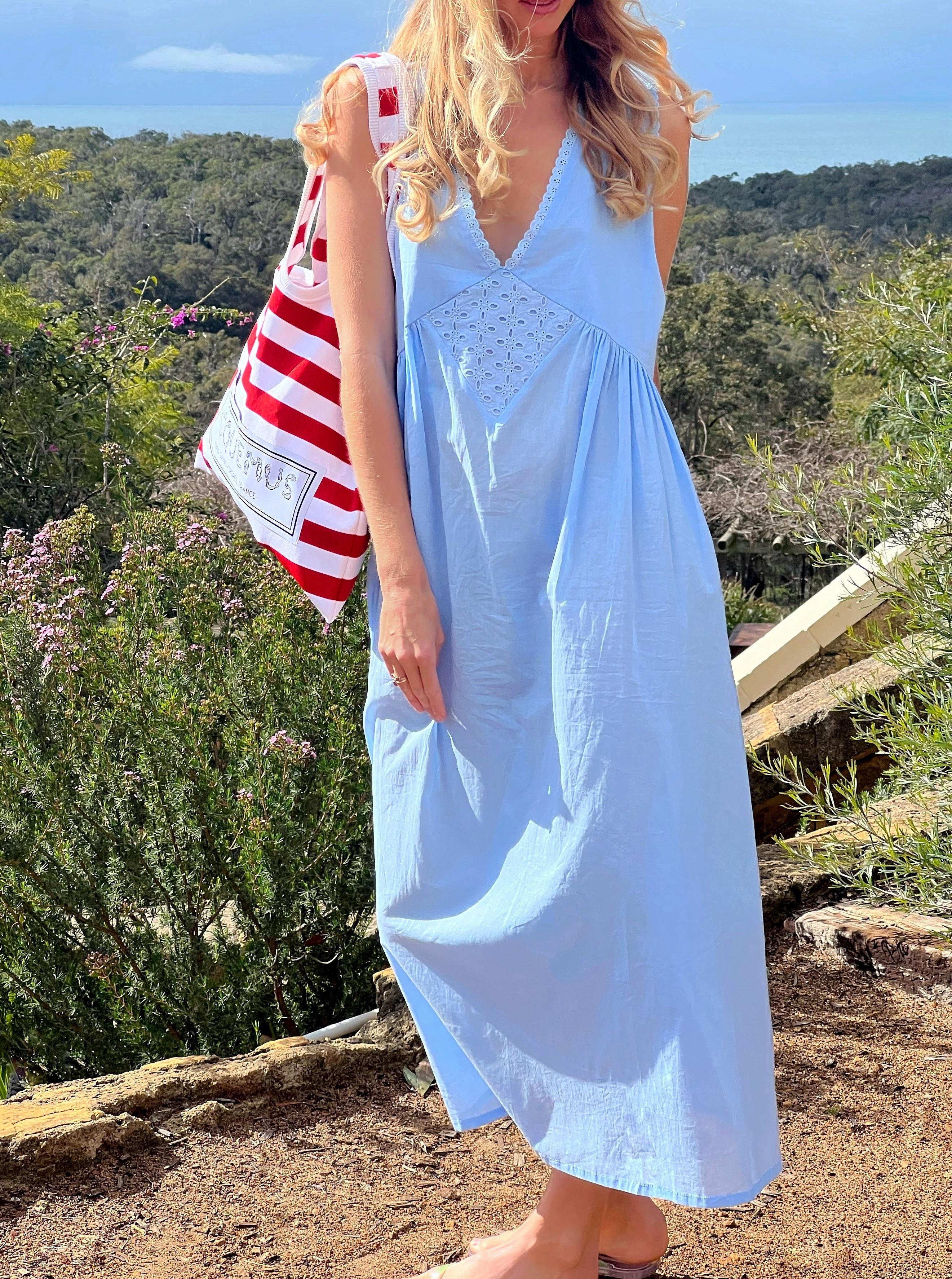 Femmes confortable décontracté Vintage coton Robe Robe été couleur unie col en V pull sans manches Robe offre spéciale S M L