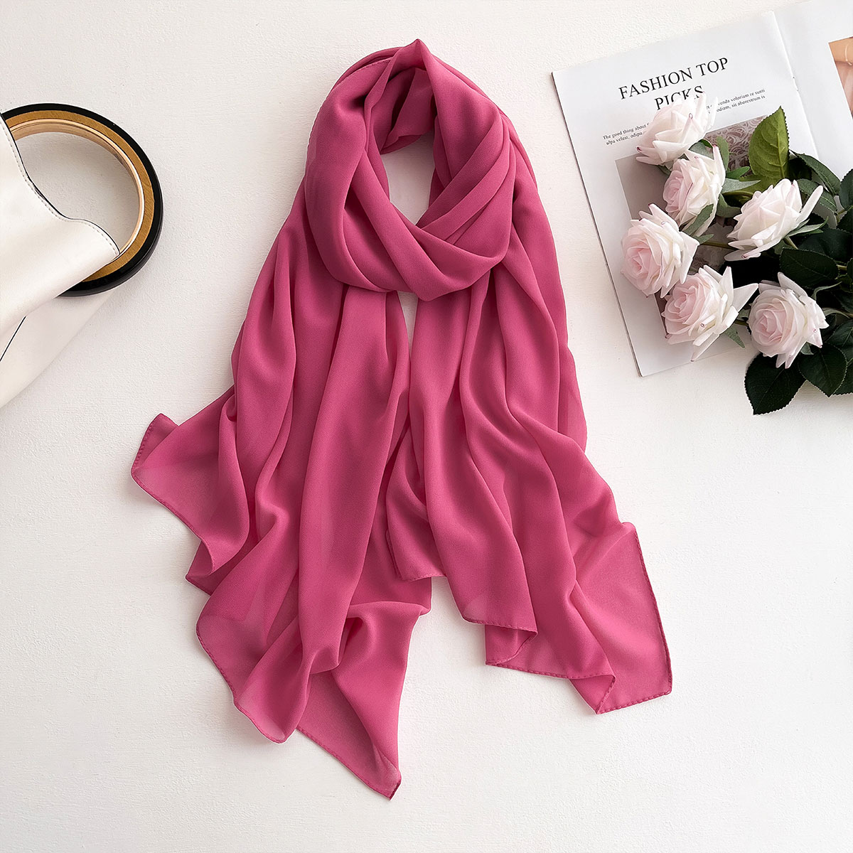 2025 nouveau élégant modeste femmes bulle en mousseline de soie couleur unie musulman foulard dames châle et enveloppement femme Foulard Hijab étoles