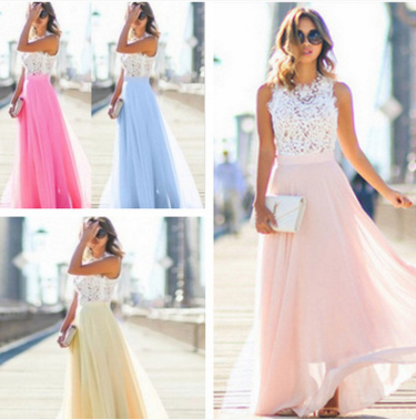 Robe en mousseline de soie avec coutures en dentelle, surlongueur, robe formelle, livraison directe