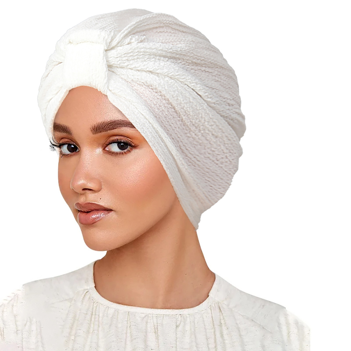 Turban indien à tête ronde pour femmes musulmanes, casquettes Hijab, bonnet, coiffure de mode, accessoires de vêtements islamiques, document solide