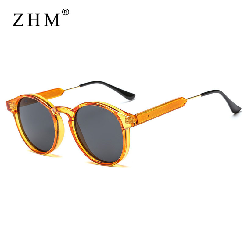 Lunettes De Soleil rondes rétro femmes hommes marque Design Transparent femme lunettes De Soleil hommes Oculos De Sol Feminino Lunette Soleil UV400