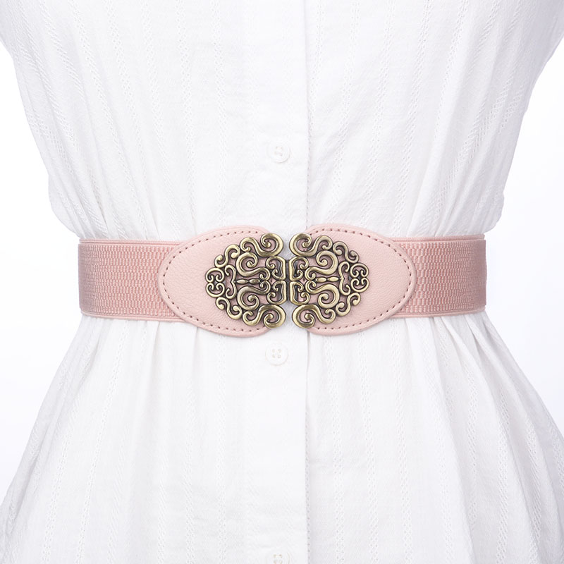 Ceinture élastique rétro extensible pour femmes, large, accessoire de mode pour filles, adapté à l'appariement de jupes, pantalons, robe, gagnant