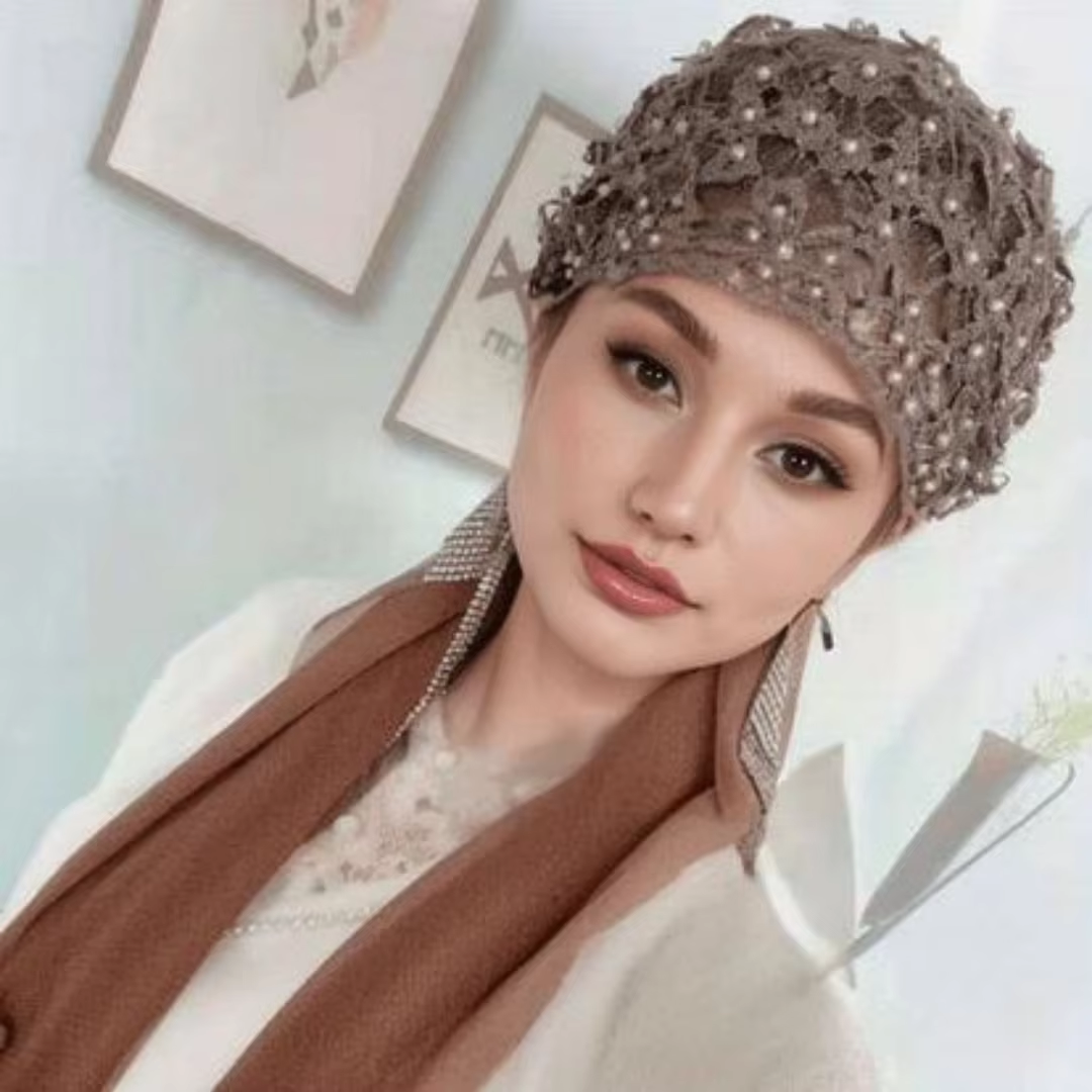 Chapeaux à perles islamiques pour femme, Hijab musulman, Bandeau, Foulard instantané, Hijab, Turban islamique, Bandana élégant