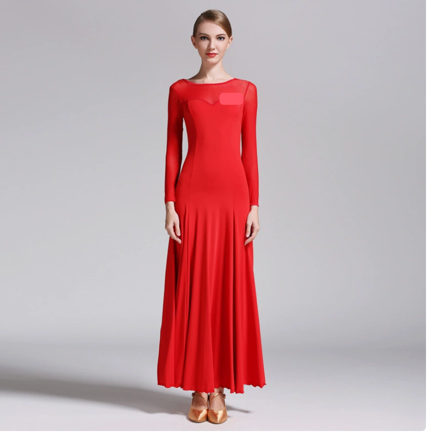 Robe de danse de salon pour femmes, costumes modernes, robe de valse, costumes de Rumba, 1 pièce/lot