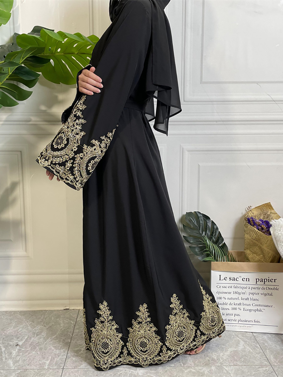 Ramadan Abaya dubaï luxe mode Kimono musulman pour femmes Cardigan caftan Robe Femme Caftan Marocain turquie Islam vêtements