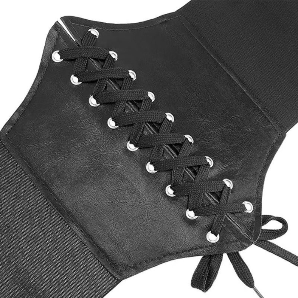 Ceinture large élastique de style corset, décorative, à porter à l'extérieur, amincissante, pour jupes, robes et vêtements