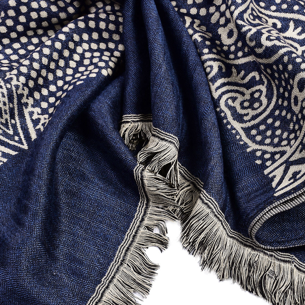 Paisley Pashmina mode hommes écharpe automne hiver chaud foulard noir marine hommes foulards mâle accessoires court gland Bufanda