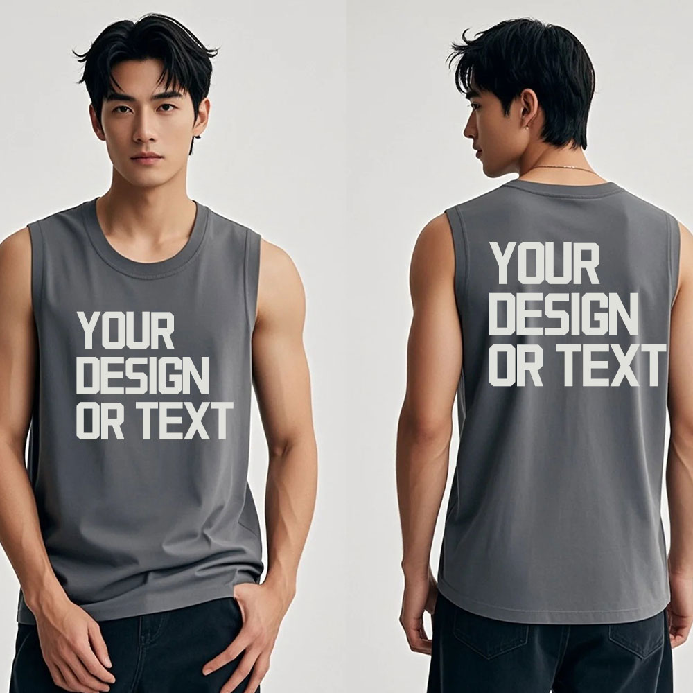 Débardeur de sport pour hommes, Logo personnalisé imprimé, débardeur de gymnastique, chemise sans manches, vêtements d'entraînement respirants, nouvelle collection d'été