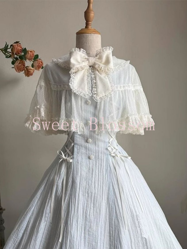 Robe Lolita française élégante et douce pour femmes, avec nœud en dentelle, Patchwork, robes de soirée princesse, Slim, mode Hepburn, vêtements d'été, 2025