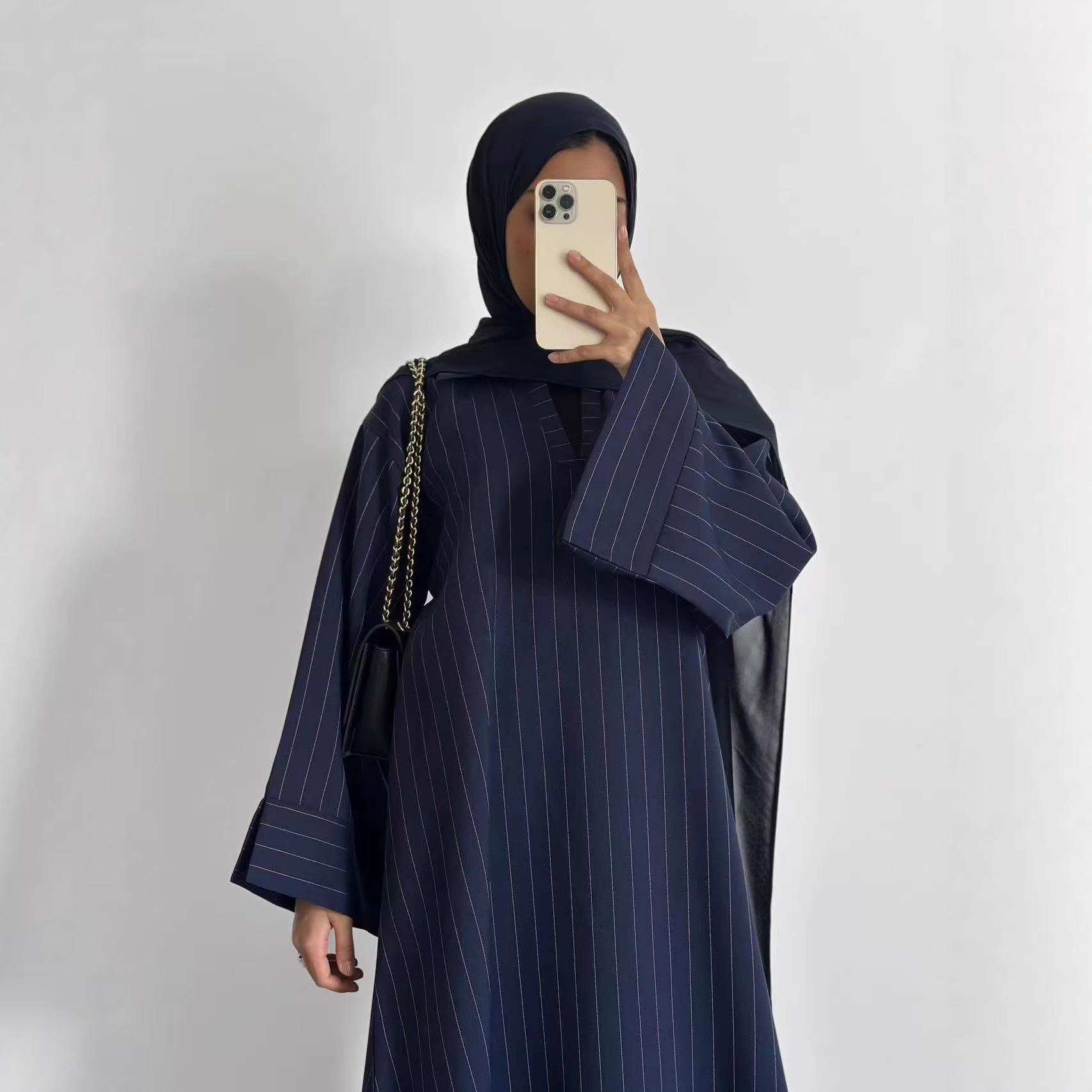 Robe Abaya pour femme, Kaftan Jalabiya rayée, pour fête, style musulman, Dubaï, Caftan marocain, longue robe, Abayas 2026