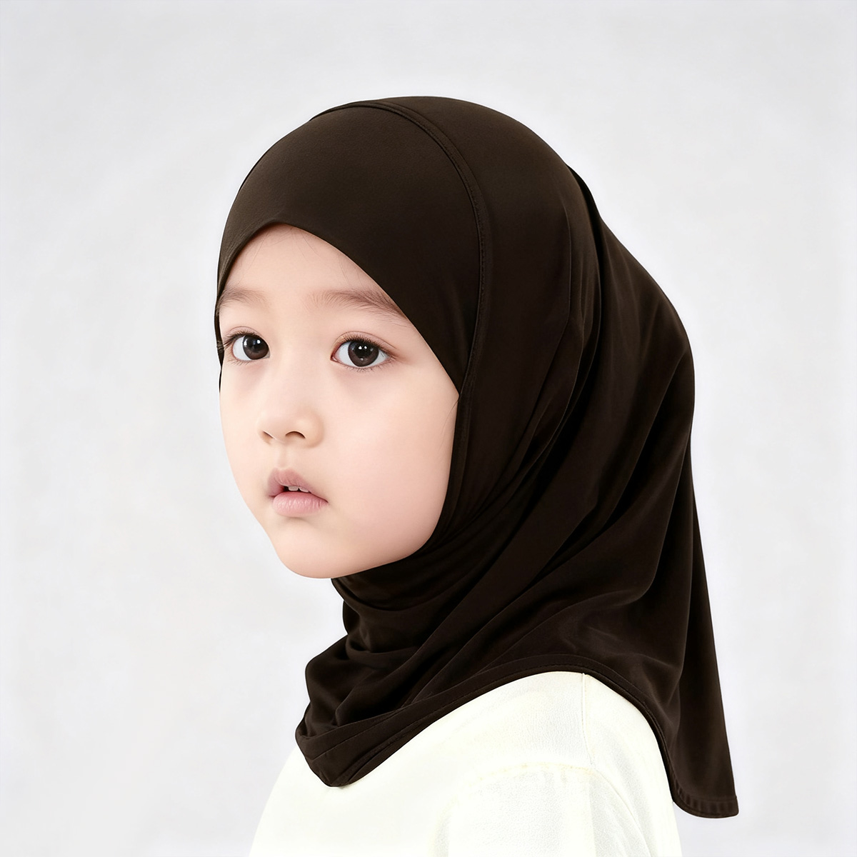 Hijab pour enfants musulmans, sous-hijab en coton modal uni pour filles, doux et extensible, pour la prière, turban malaisien, bandana, couvre-tête
