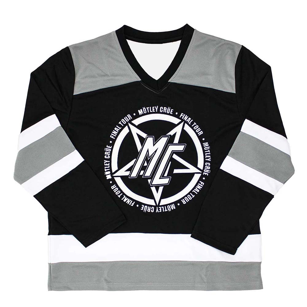 Motley Crue CRÜE 81 Maillot de hockey col en V à manches longues unisexe Streetwear Haut T-shirt imprimé design mode été Vêtements homme femme