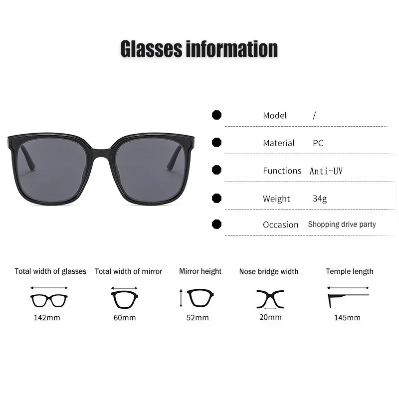 Lunettes de soleil UV400 à la mode pour hommes mode rétro carré lunettes de soleil polarisées lunettes hommes femmes Vintage myopie Eyewear0-1.0-4.0