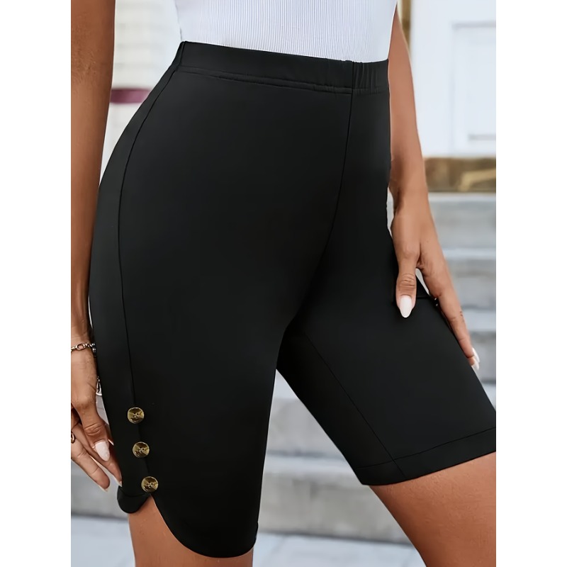 Short de Yoga pour femmes, grande taille 1XL-5XL, taille haute, longueur aux genoux, extensible, décontracté, léger et confortable