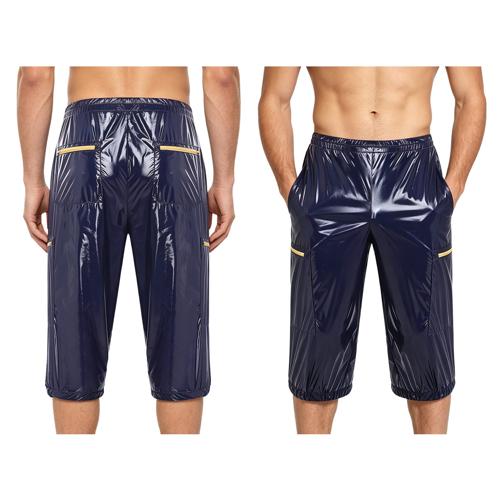 Pantalon de jogging imperméable pour hommes, avec caleçons intégrés, pour la danse jazz, l'entraînement, la plage, le cyclisme, pantalon de sport long
