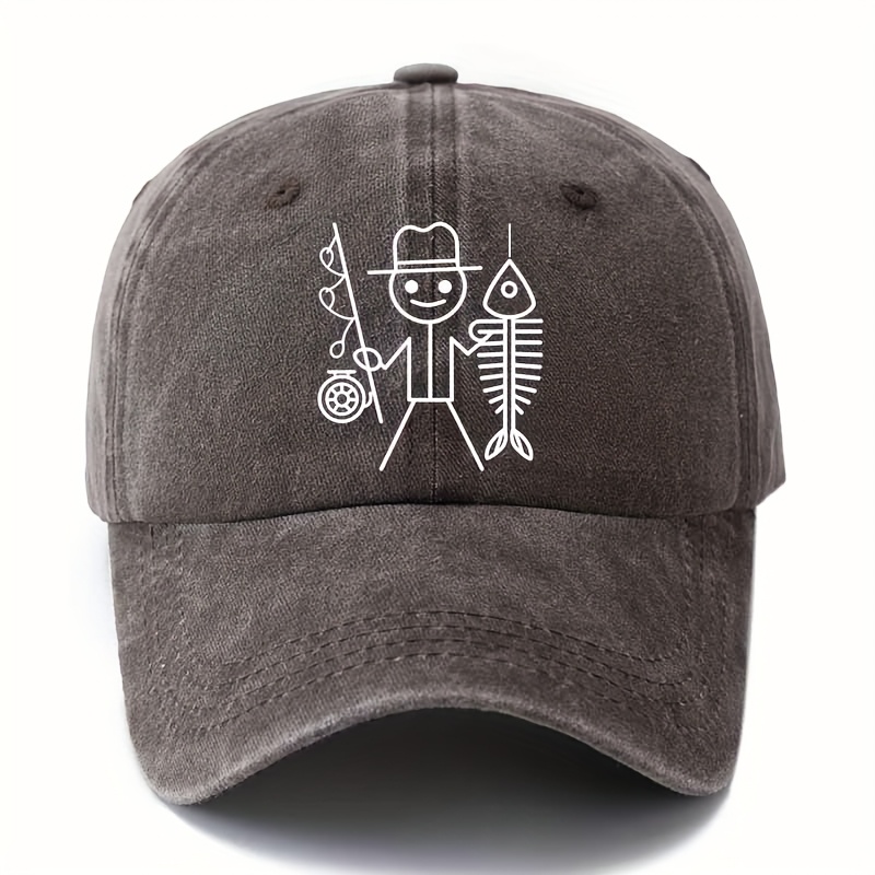 Casquette de baseball de pêche pour homme, casquette à bord incurvé en plein air, casquette de chauffeur de camion, camping de voyage de vacances